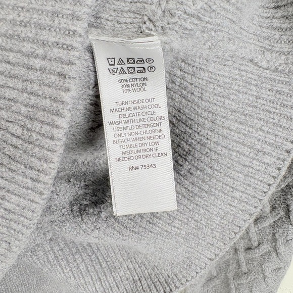 WILLIAM RAST Sweater Women's Size L Cream Gray 1/4 Zip Long Sleeve - Picture 4 of 8